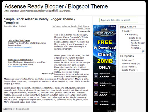 Adsense Ready Template