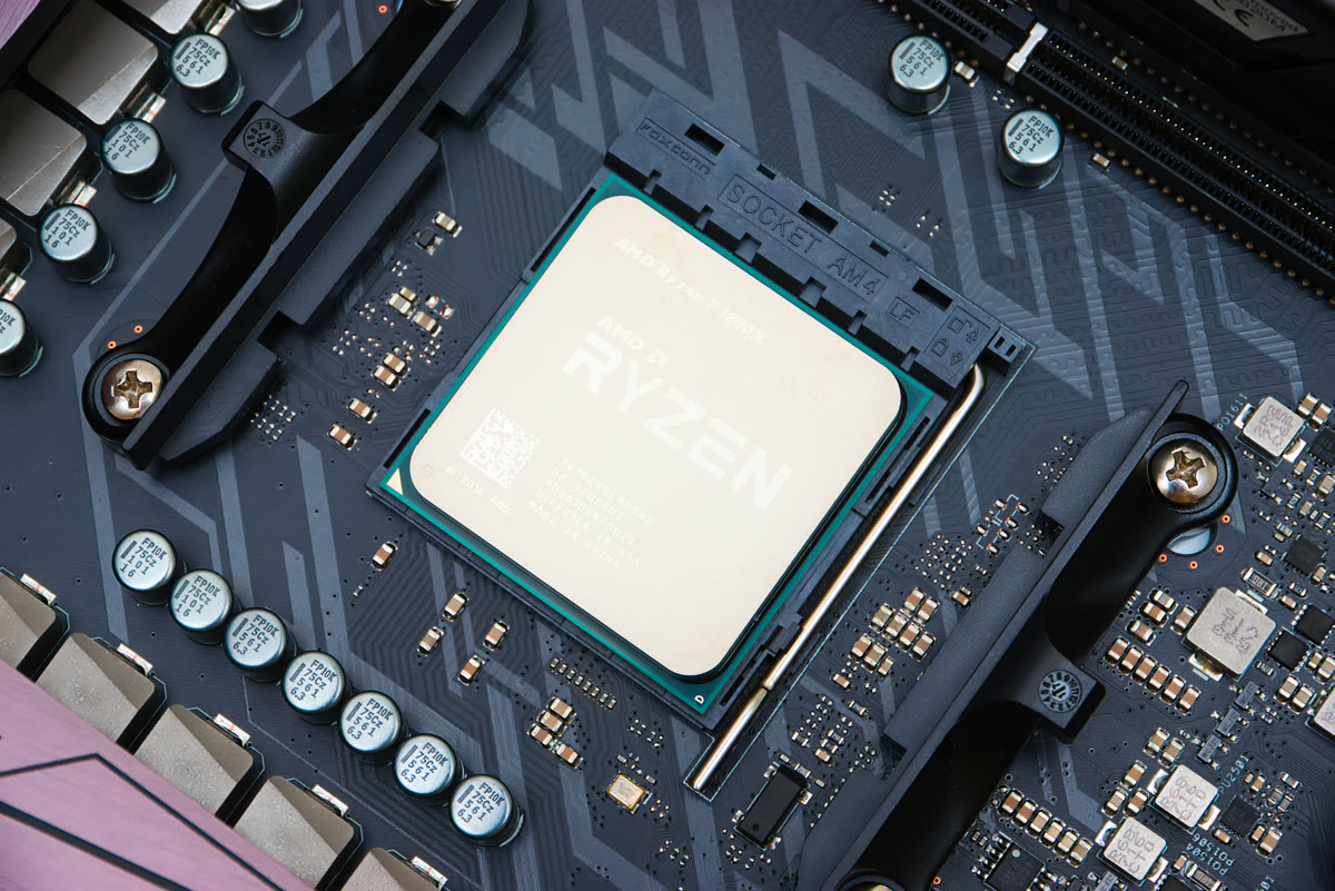 AMD Ryzen processor CPU chip on dark background - TSME memory encryption removed
