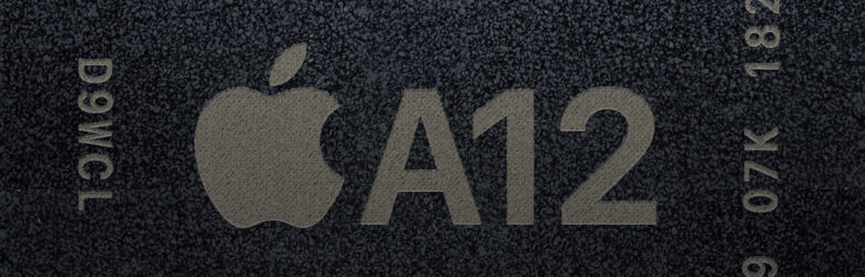 Close-up photo of Apple A12 Bionic processor chip