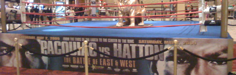 Boxing ring at MGM Grand for Pacquiao vs Hatton pre-fight