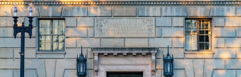 United States Department of Commerce Herbert C. Hoover Building in Washington DC - the agency that issued the export control directive against Anthropic Fable 5