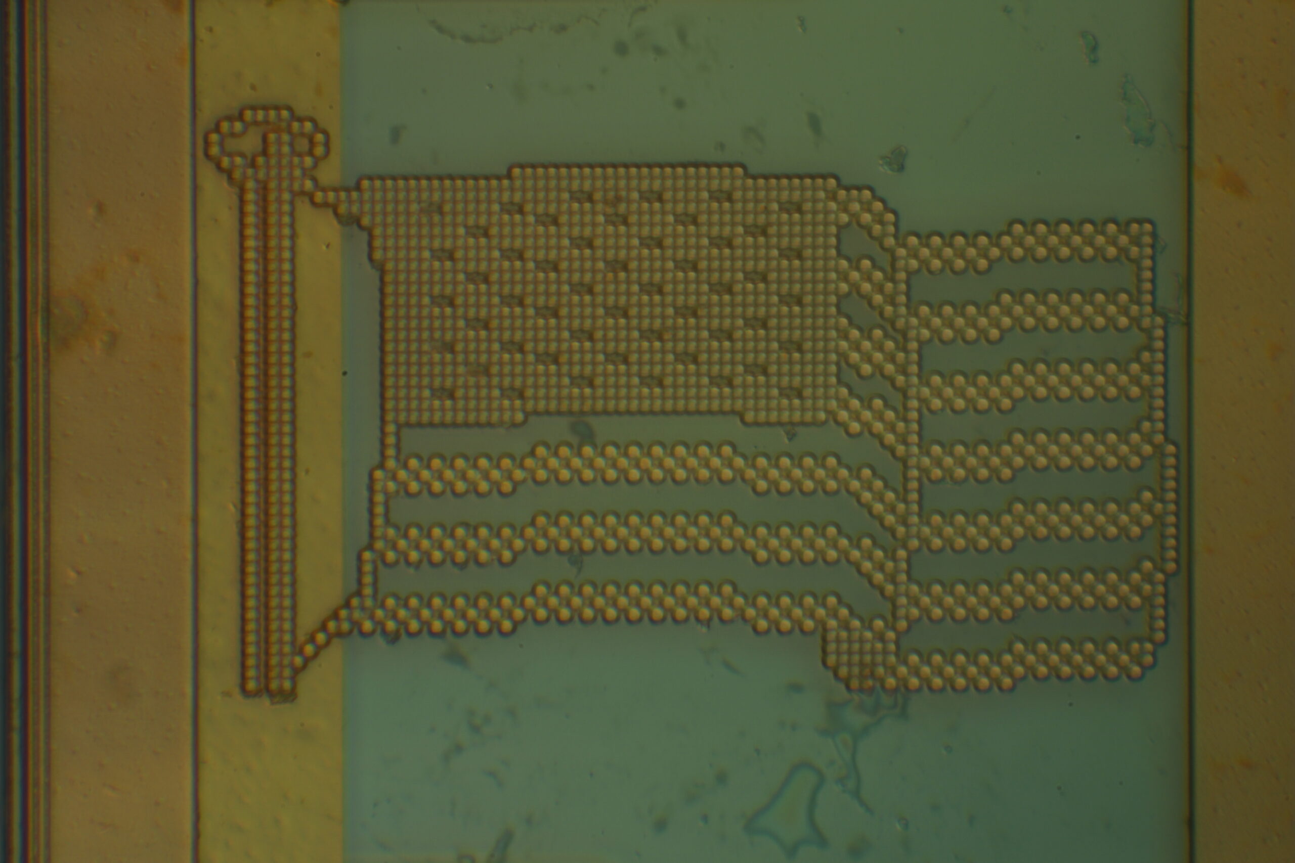Close-up of a modern processor chip on a circuit board