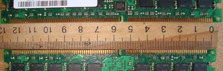 Micron DDR RAM memory module on a dark background