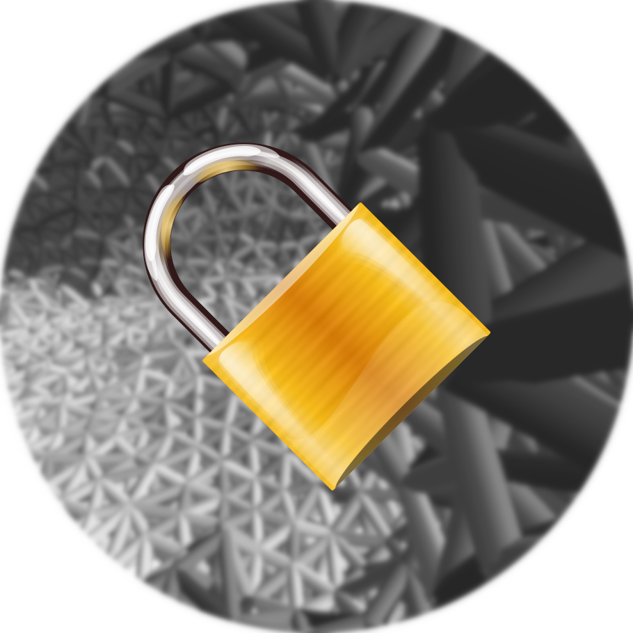 Golden padlock on a digital lattice background representing cybersecurity and supply chain security