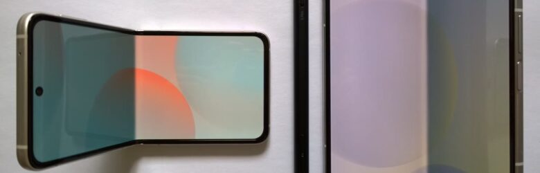 Samsung Galaxy Z Flip and Galaxy Z Fold foldable smartphones displayed side by side