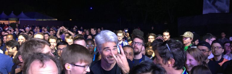 Craig Federighi, Apple SVP of Software Engineering, presenting at Apple Worldwide Developers Conference 2019