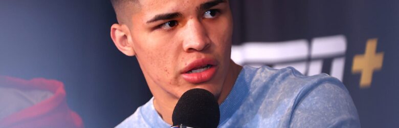 Xander Zayas poses before his upcoming title defense against Jaron Ennis