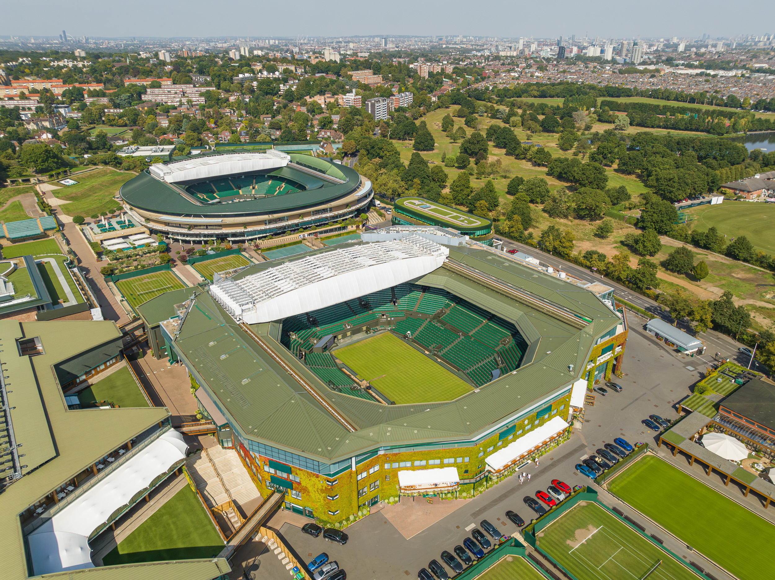 Wimbledon Centre Court where Alex Eala defeated Iga Swiatek