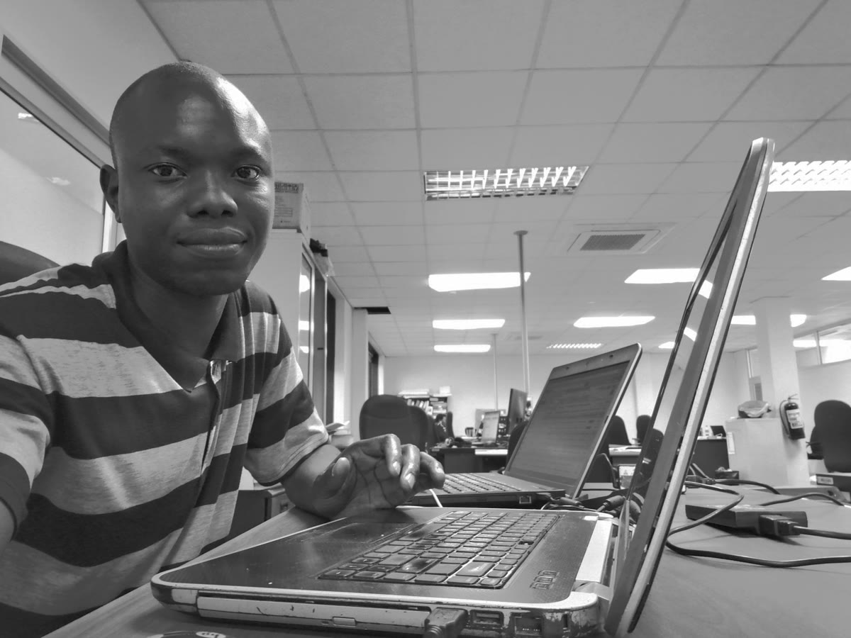 A software developer working at a computer, representing AI coding tool privacy