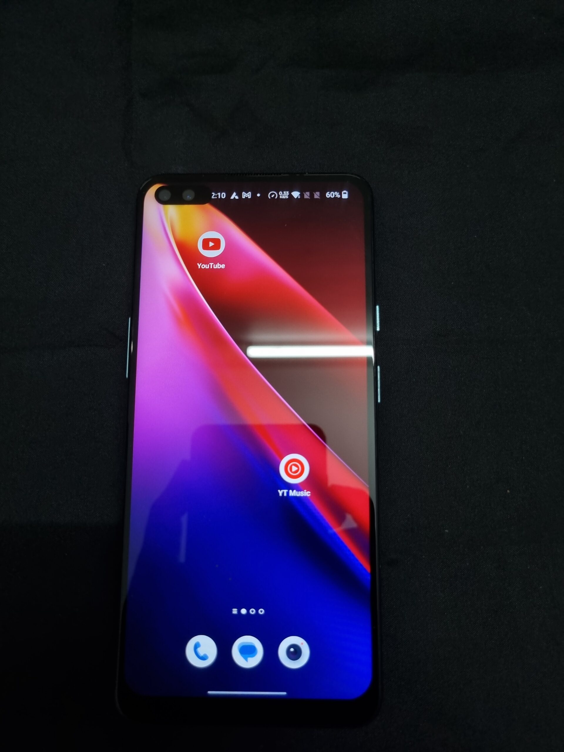 OnePlus Nord smartphone running Android, showing the home screen interface