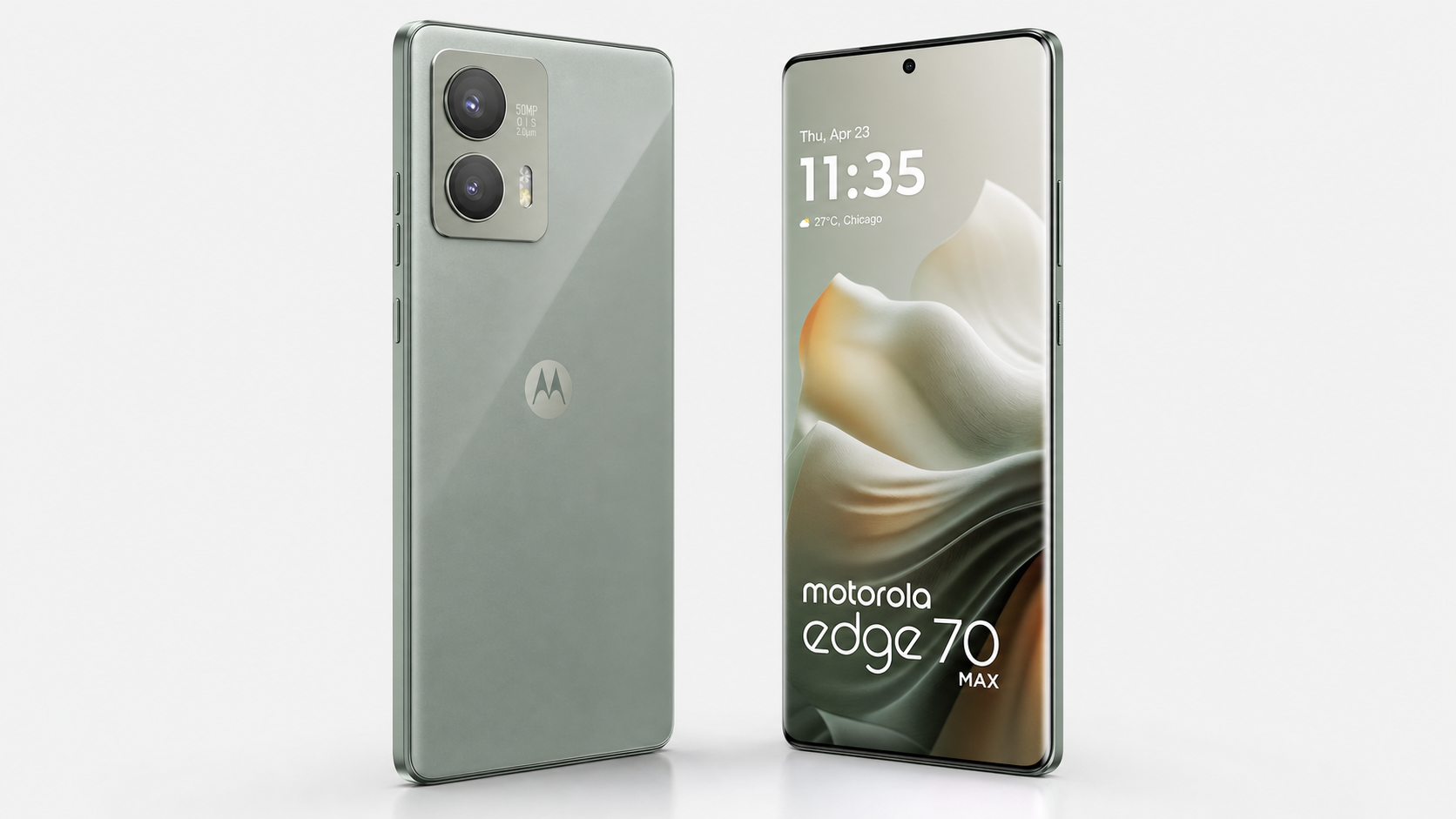 Motorola Edge 70 Max smartphone with large 6.82-inch edge-to-edge display and rectangular camera module
