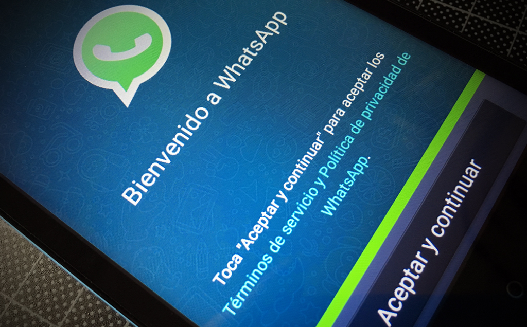 WhatsApp messaging app displayed on a smartphone screen