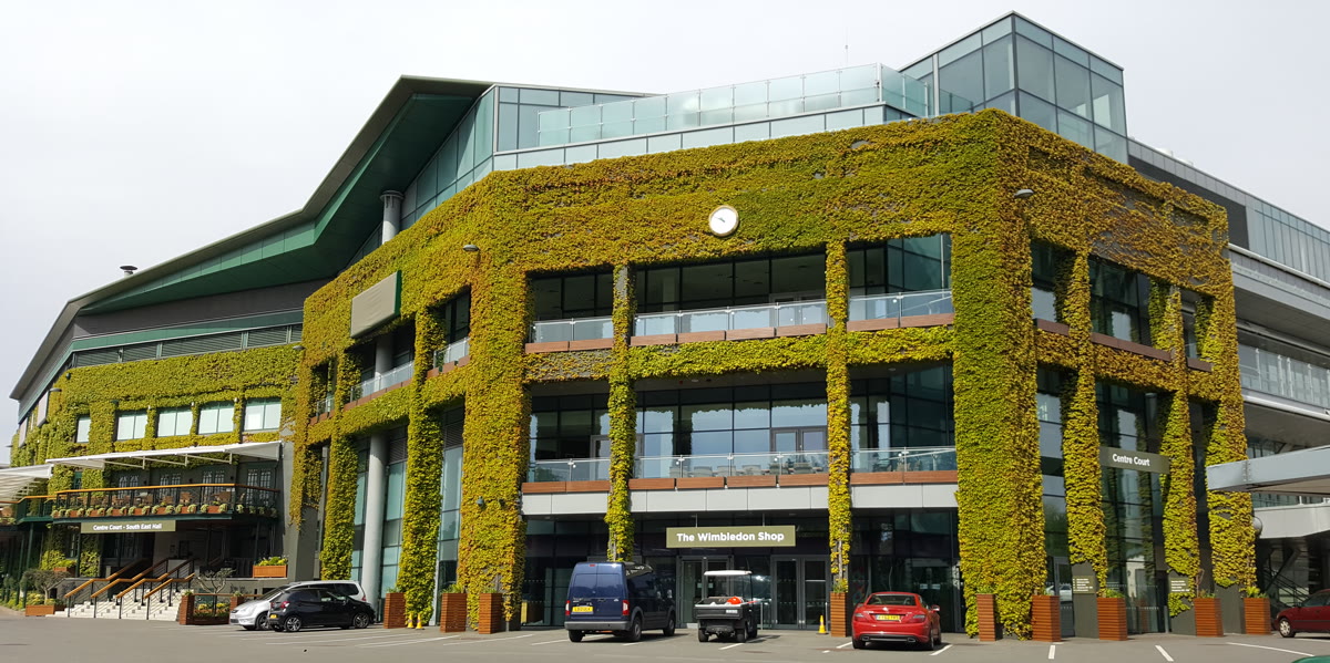 Wimbledon Centre Court at the All England Club, London - the iconic venue where Alex Eala plays Jasmine Paolini in the fourth round