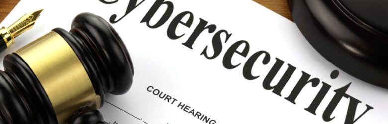 Illustration of a cybersecurity court document and gavel representing a government investigation