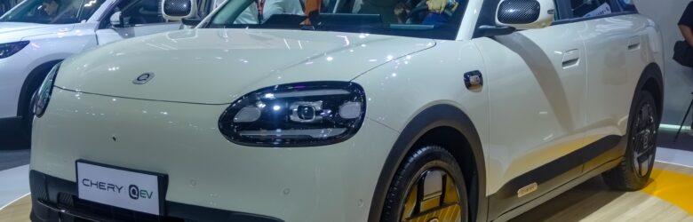 Chery QEV electric hatchback displayed at the 2026 Philippine International Motor Show