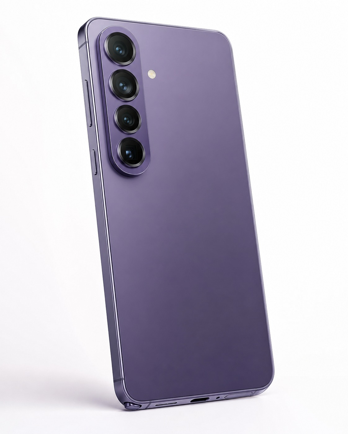 Samsung Galaxy S26 Ultra Cobalt Violet with vertical quad-camera island