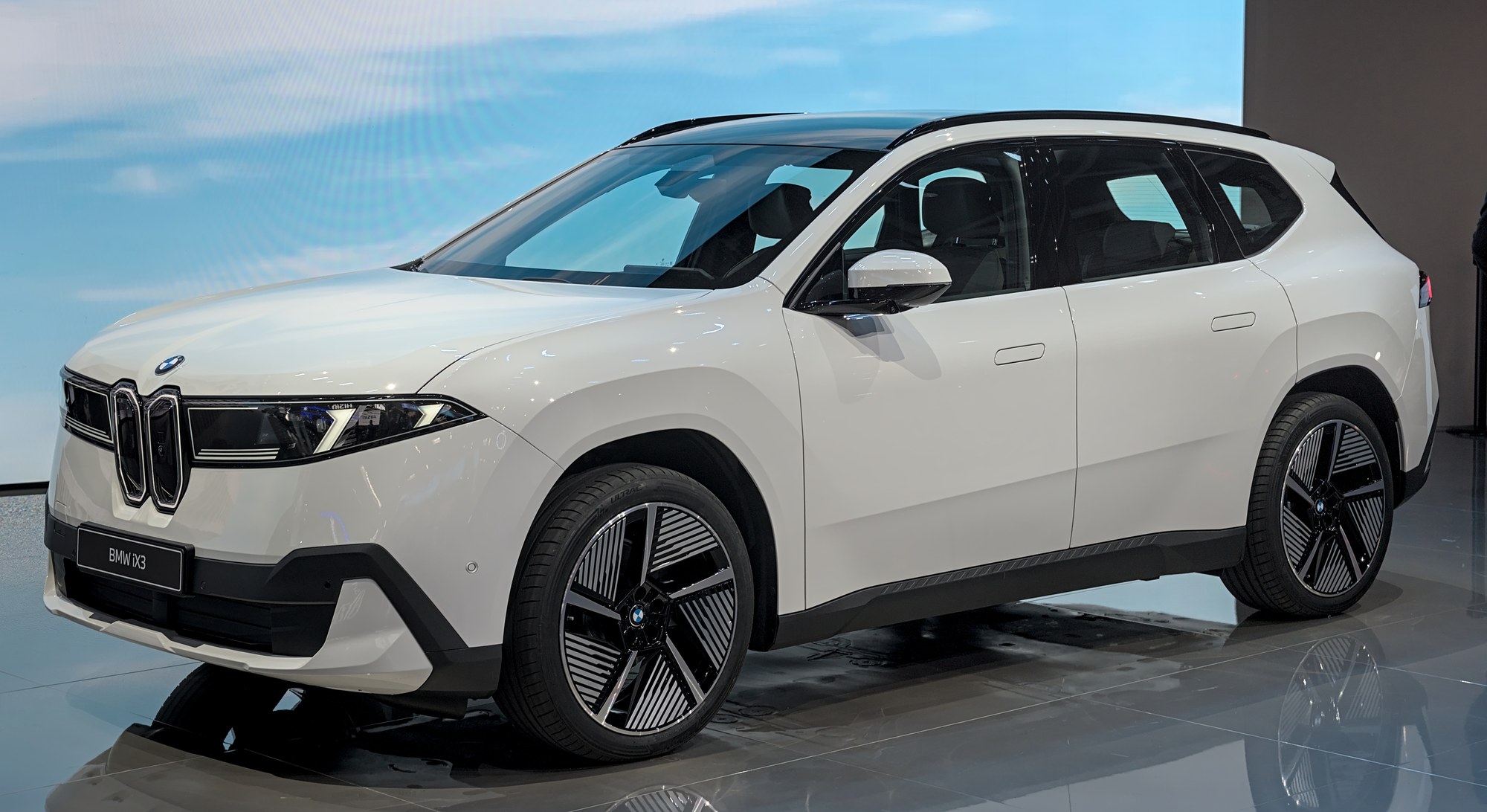 BMW iX3 50 xDrive Neue Klasse electric SUV displayed at the IAA Summit 2025 in Munich