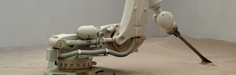 Industrial robotic arm, symbol of automation