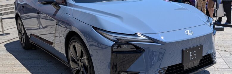 2026 Lexus ES 350e electric luxury sedan, front three-quarter view