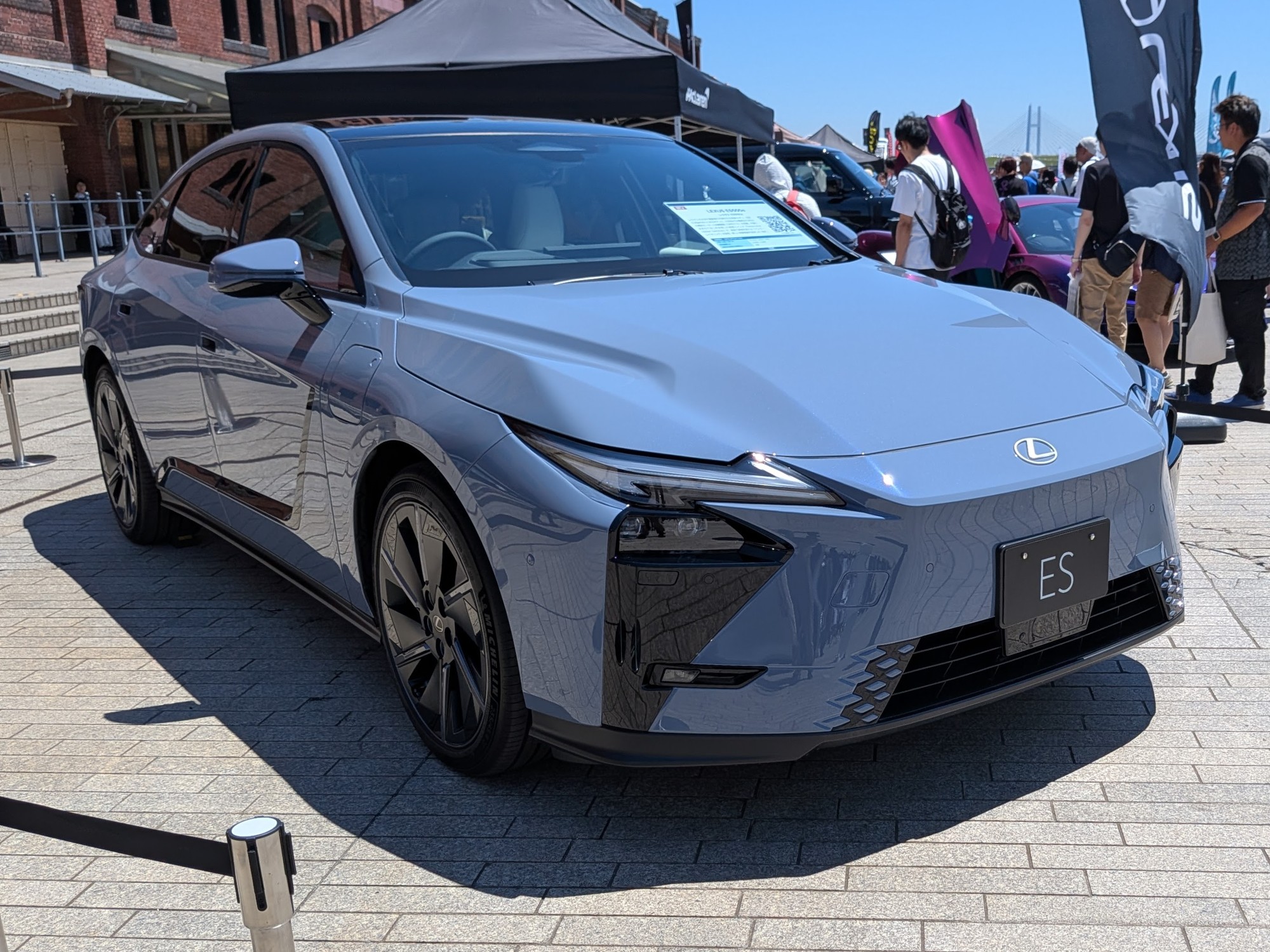2026 Lexus ES 350e electric luxury sedan, front three-quarter view