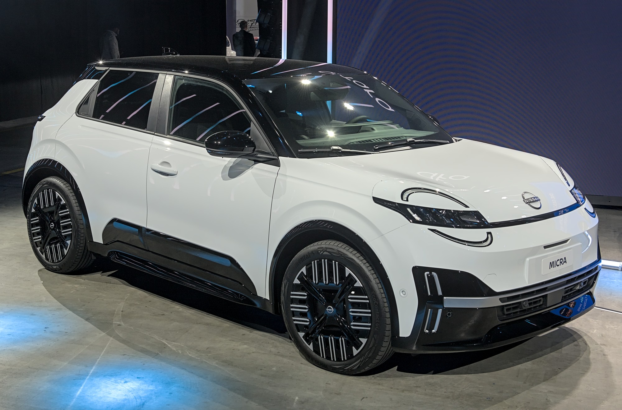 Nissan Micra EV compact electric hatchback shown at Auto Zurich 2025
