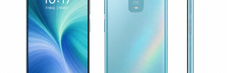 Redmi Note 17 5G smartphone in Sky Teal
