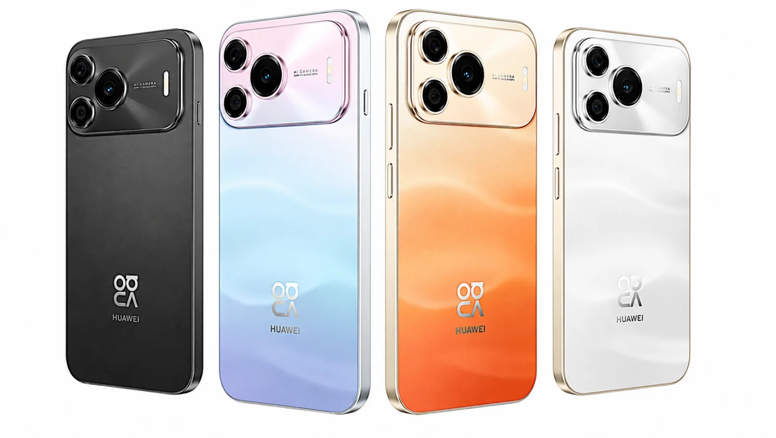 Huawei Nova 16 SE smartphone in Starry Black and Sakura Sky colorways