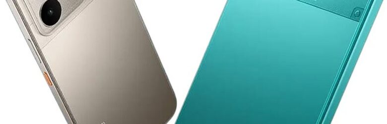 Realme P4s 5G in teal/cyan and beige-gold colorways