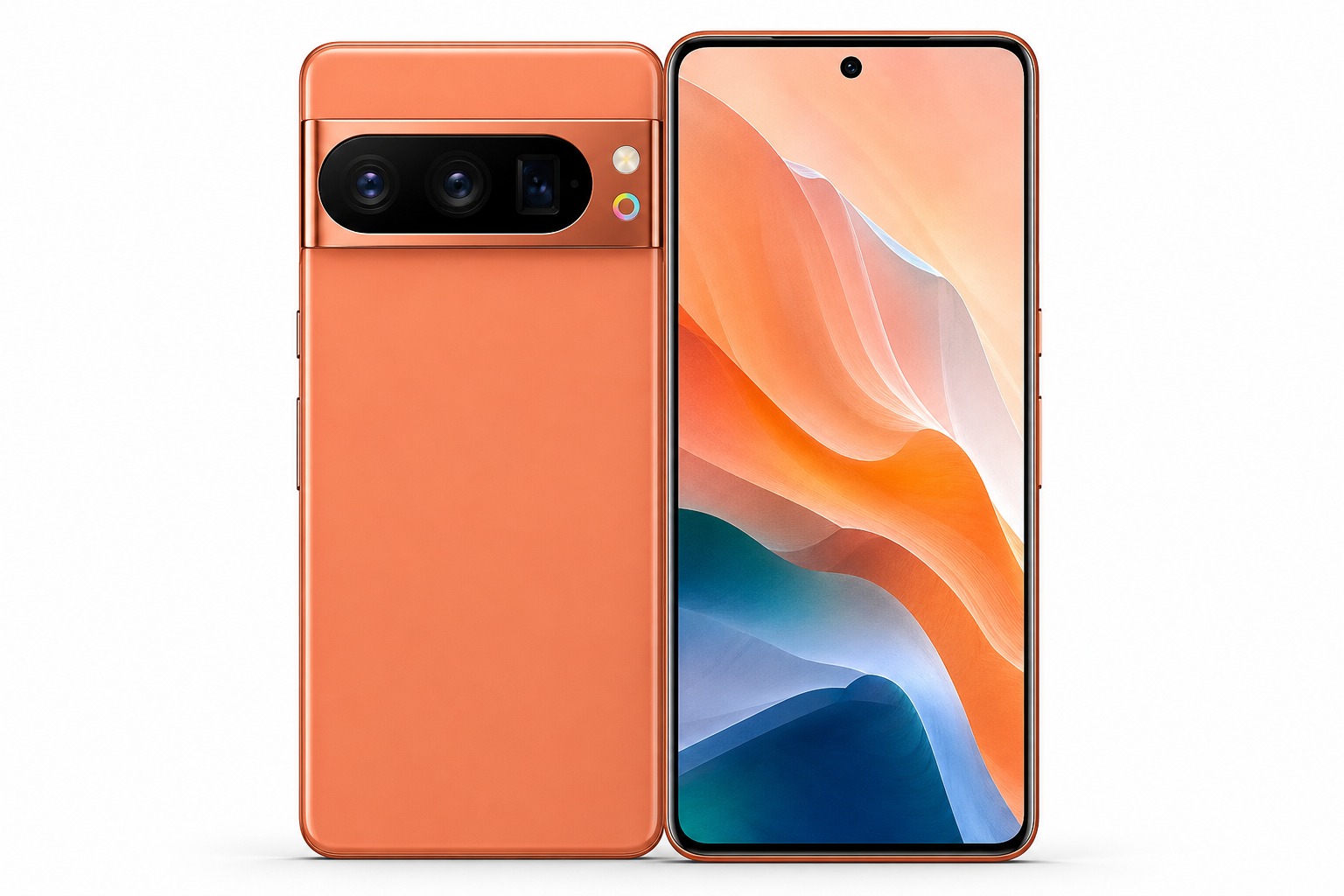 Google Pixel 11 Pro in Canyon color with camera visor bar