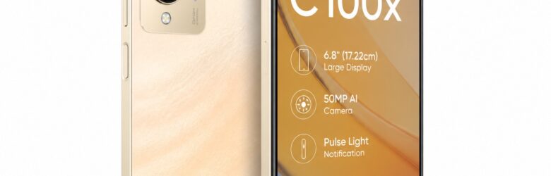Realme C100x Golden Coast product render