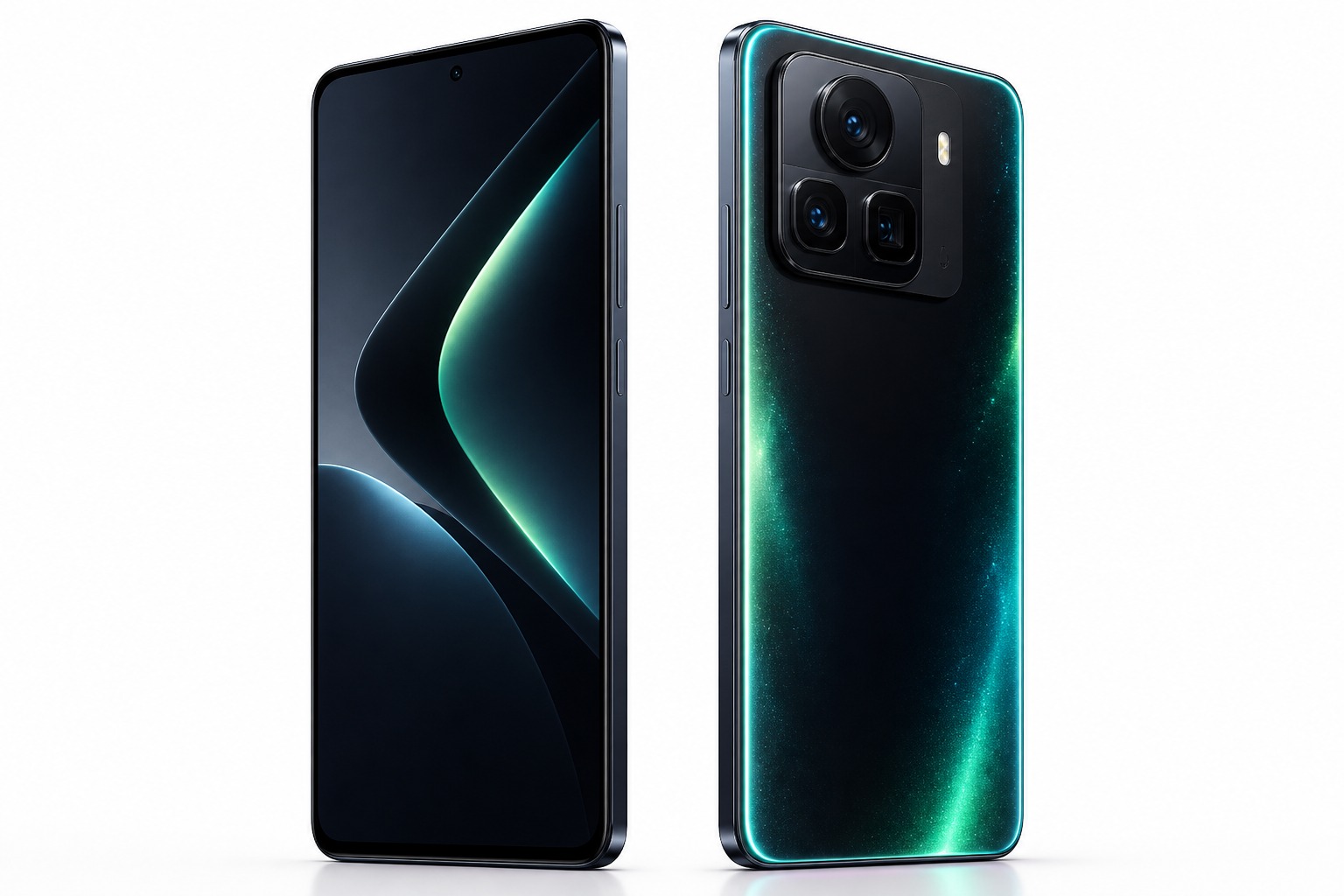 Redmi K100 Pro in Firefly Light Chaser finish with triple camera module
