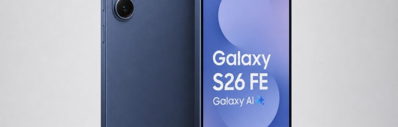 Samsung Galaxy S26 FE in Blueberry color, product shot