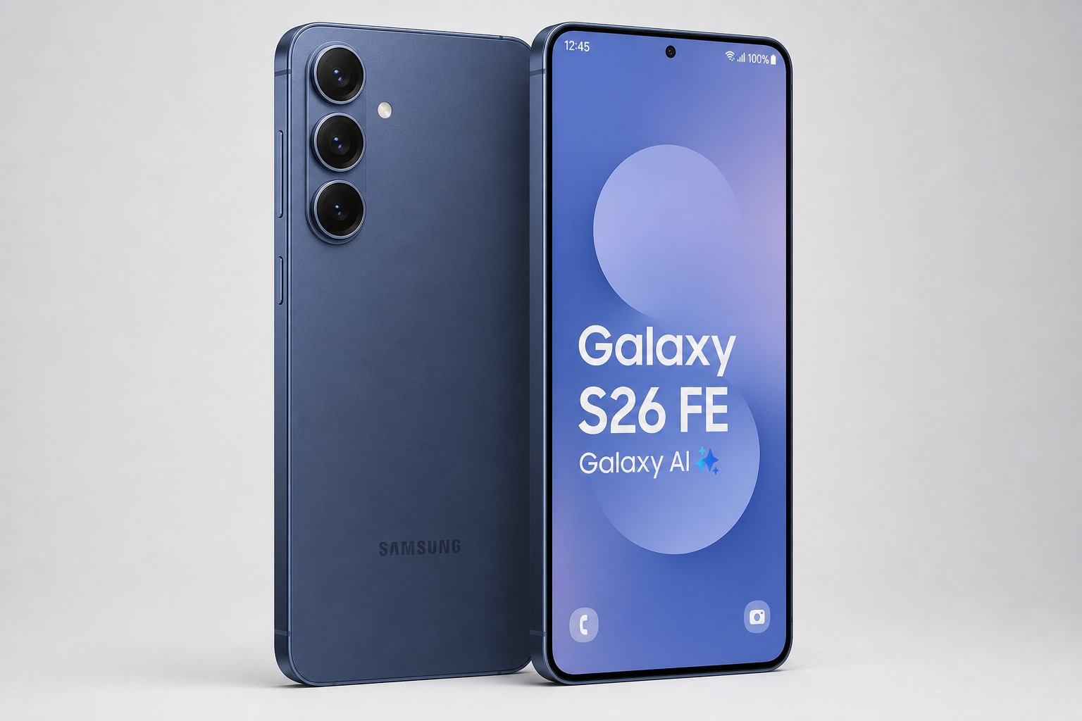 Samsung Galaxy S26 FE in Blueberry color