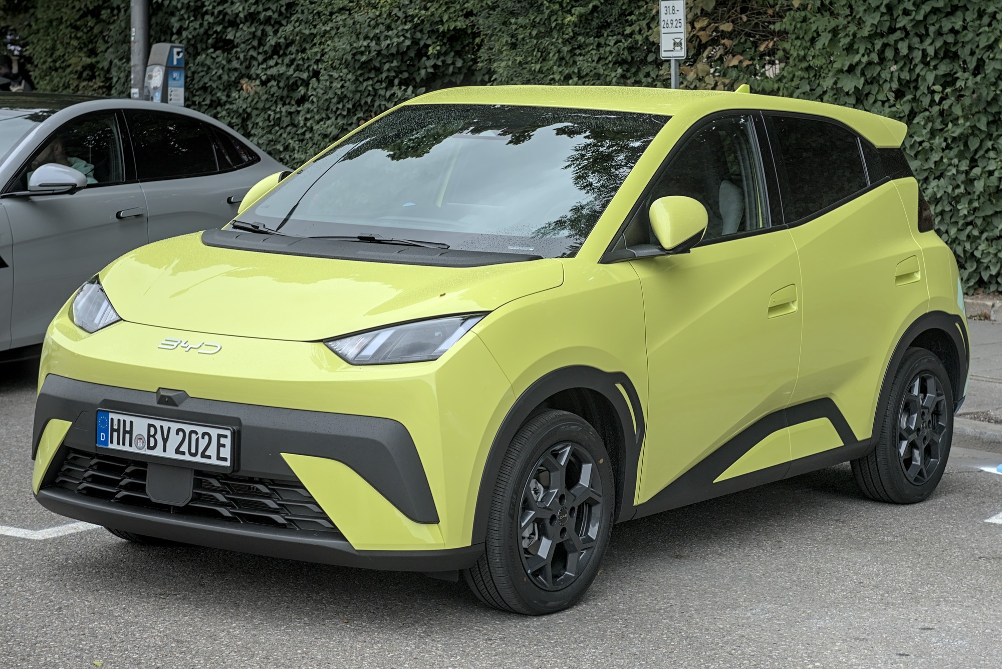 BYD Dolphin Surf electric hatchback at the IAA 2025 auto show - the export-market sibling of the BYD Seagull that the larger Great Seagull builds on