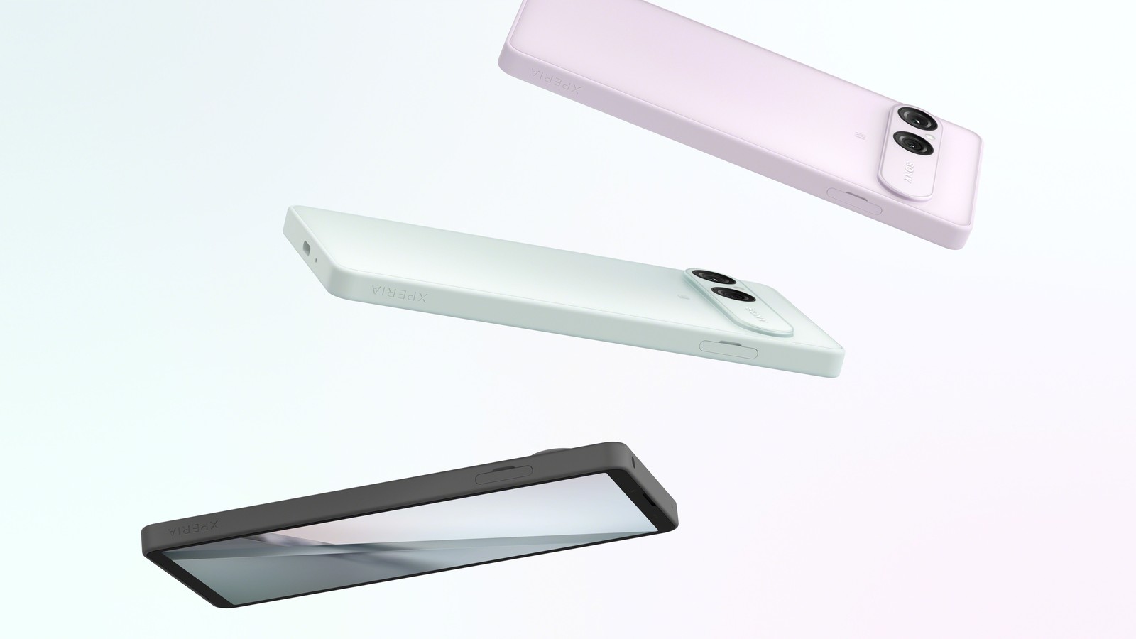 Sony Xperia 10 VIII in Frozen White, Frosted Grey and Misty Lilac