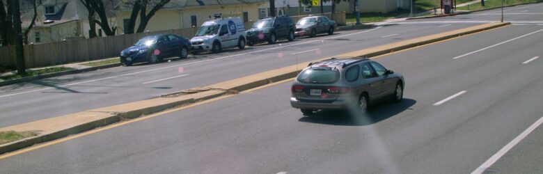 Speed camera in Mount Rainier, Maryland capturing a speeding car on a public road