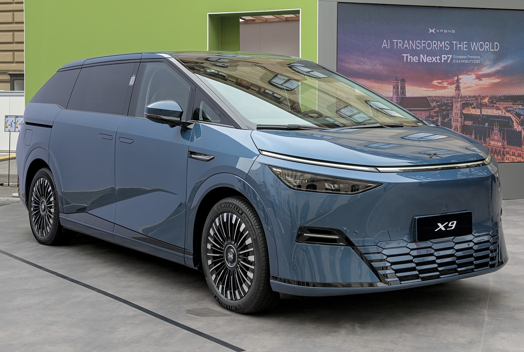 XPeng X9 seven-seat electric MPV on display at IAA 2025