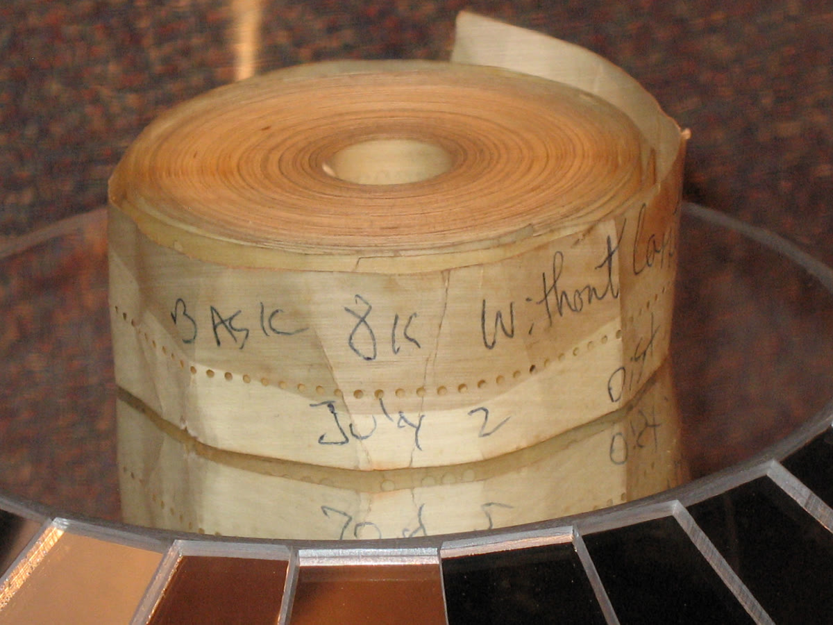 Original 8K Altair BASIC on paper tape for the MITS Altair 8800