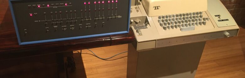 A kit-built 1975 Altair 8800 microcomputer with a Model 33 ASR Teletype terminal