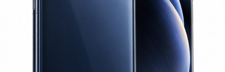 Oppo Find X10 Pro Max flagship with full-width triple 200MP camera bar, deep blue finish, on white background