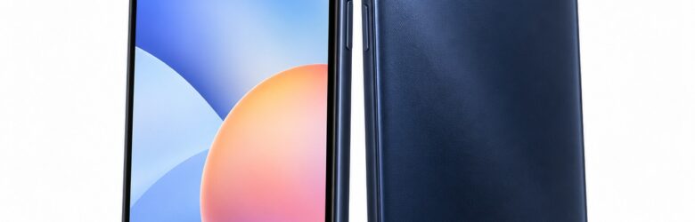 Samsung Galaxy A08 smartphone in Navy Blue