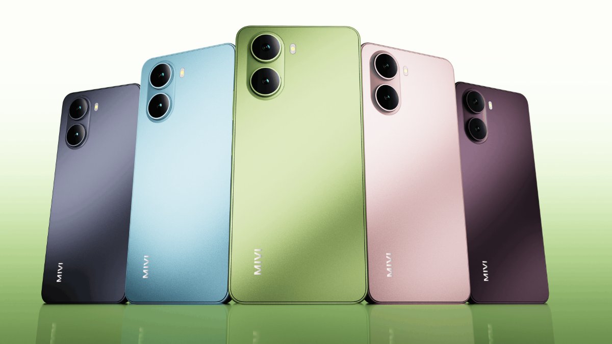 Mivi One 5G smartphone in Blue — product shot