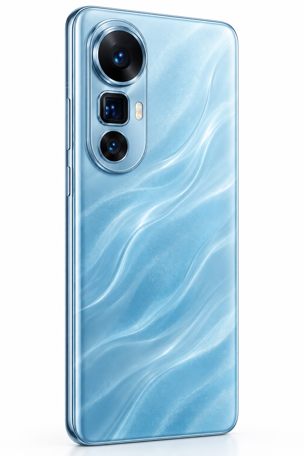 Huawei nova 16s Pro in Isle Blue, product shot showing the wave-inspired rear design and camera module layout