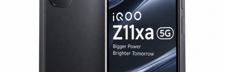 iQOO Z11xa 5G smartphone in Titan Black, product shot