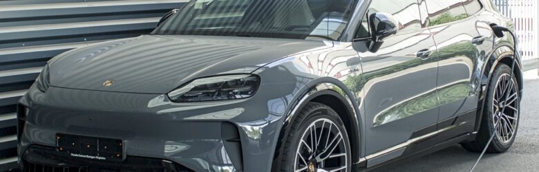 Porsche Cayenne Electric front three-quarter view