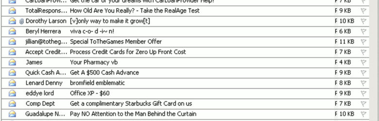 Email spam sample representing AI-generated bug report slop