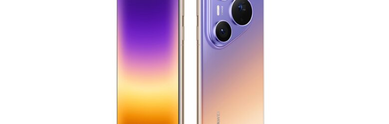 HUAWEI Pura 90 Plus press render showing the quad-curved display and triangular triple-camera module