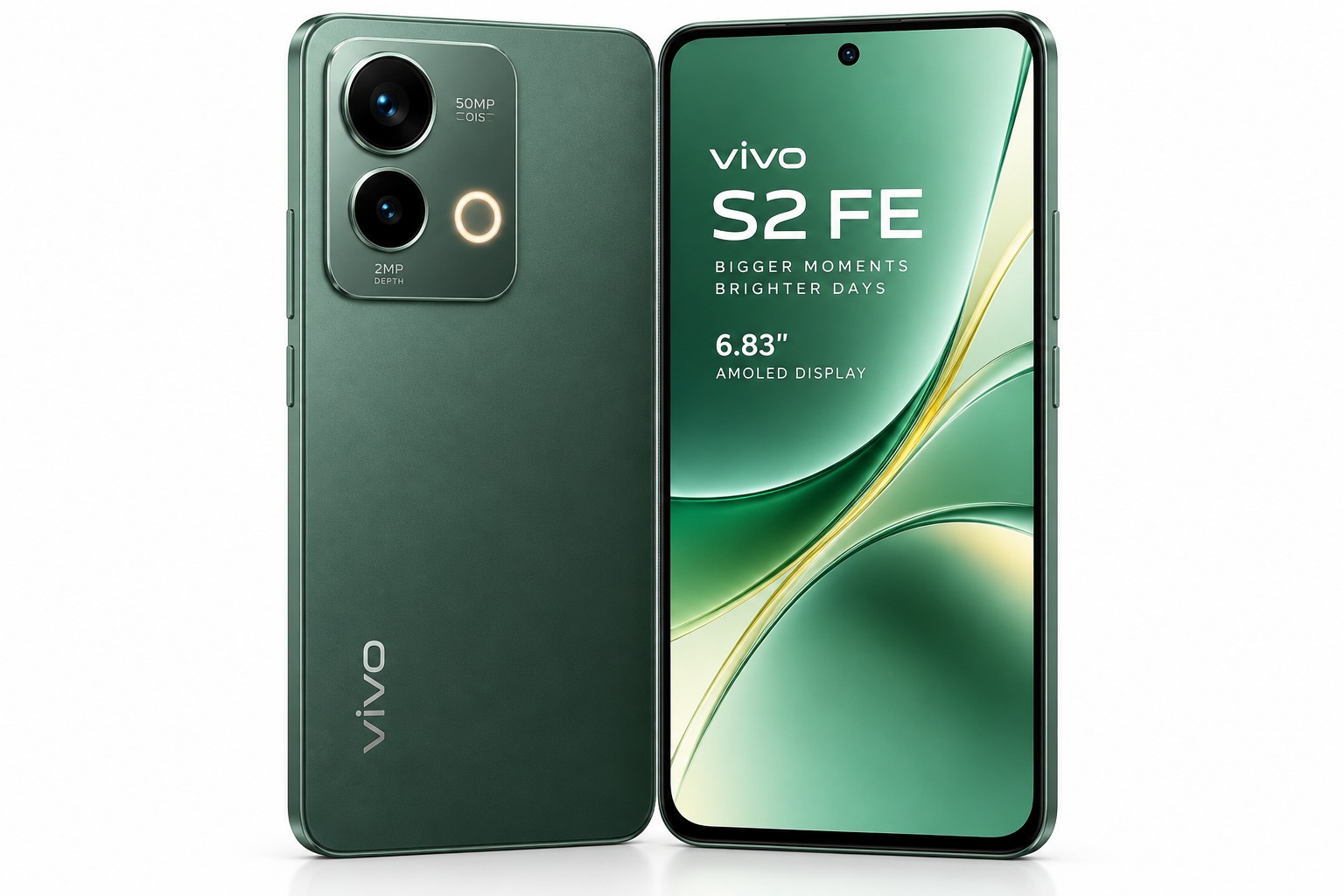vivo S2 FE smartphone in Stellar Green color