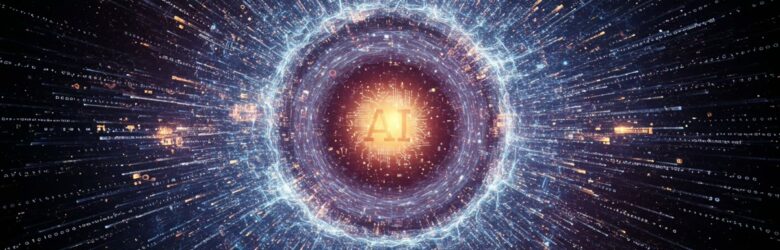 Abstract AI concept visualization representing artificial intelligence and bundling